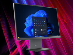 ThinkCentre neo 55a Gen 6 AIO kostar från 549 USD. På bilden: en kampanjbild av datorn. (Bildkälla: Lenovo - redigerad)