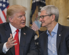 President Donald Trump talking to Tim Cook (AI ChatGPT)