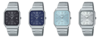 Från vänster till höger: Casio-klockorna MTP-B185D-1AV, MTP-B185D-2A1V, MTP-B185D-2A2V och MTP-B185D-7AV. (Bildkälla: Casio, redigerad)