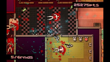 Bild: En skärmdump från spelet Hotline Miami.