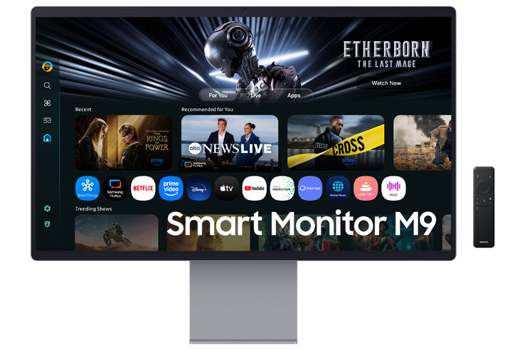Den nya QD-OLED-bildskärmen M90SF har en metallram (Bildkälla: Samsung)