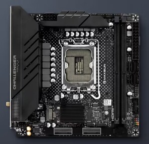 Mini-ITX-moderkort med x8+x8 PCIe 5.0 MCIO-kontakter längst ned