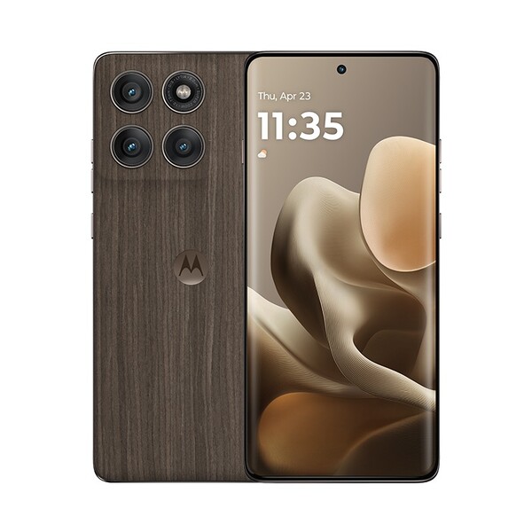 Motorola Edge 60 Pro i Basswood valnöt (Bildkälla: Motorola)