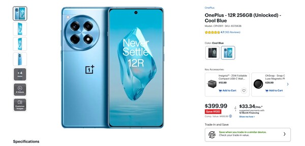 Cool Blue-utgåvan (16GB+256GB) har fått en extra rabatt på $100 på Best Buy. (Bildkälla: Best Buy)