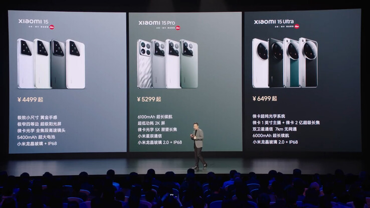 Prissättningsjämförelse av Xiaomi 15-serien i Kina (Bildkälla: Xiaomi)