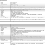 Acer Aspire 14 AI och Aspire 16 AI: Specifikationer. (Bildkälla: Acer)