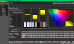 ColorChecker före kalibrering (vs. P3)