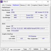 Systeminformation - CPU-Z Moderkort