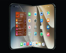Apple Rendering av den hopfällbara iPhone Ultra-telefonen.