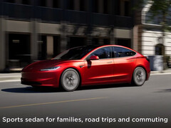 Model 3-uppdateringen listades en gång med frontkamera på den officiella webbplatsen. (Bildkälla: Tesla)