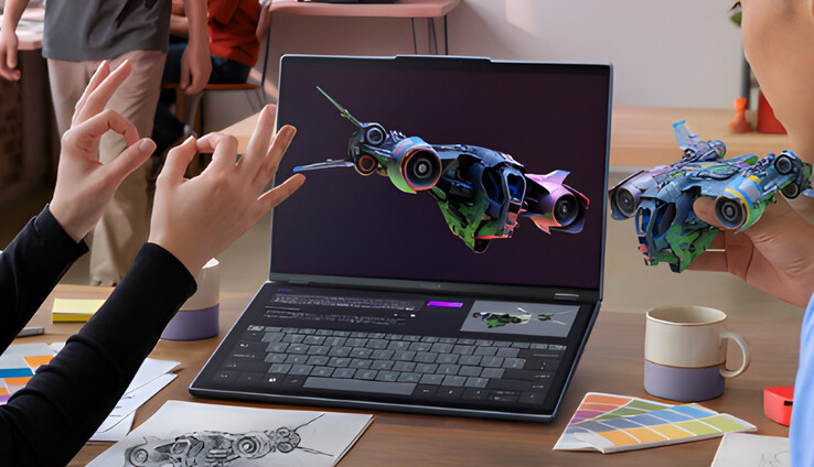 En AI-genererad representation av Yoga Book Pro 3D.