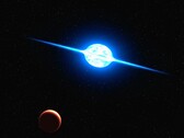 En konstnärsillustration som visar en neutronstjärna.