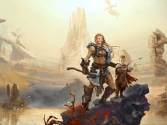 En fan-gjord återgivning av Faye och Atreus. Faye ryktas vara huvudpersonen i det kommande God of War-spelet.