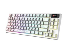 MSI Forge GK600 TKL trådlös Topo White Edition. (Bildkälla: MSI)