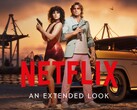 Banner för GTA 6 Netflix Extended Look med Lucia och Jason visas