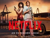 Banner för GTA 6 Netflix Extended Look med Lucia och Jason visas