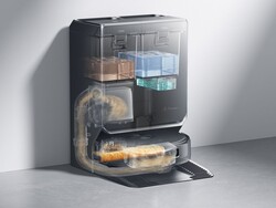 Robotdammsugaren Narwal Flow 2 tömmer automatiskt avloppsvatten och damm i sin dockningsstation mellan rengöringscyklerna. (Bildkälla: Narwal)