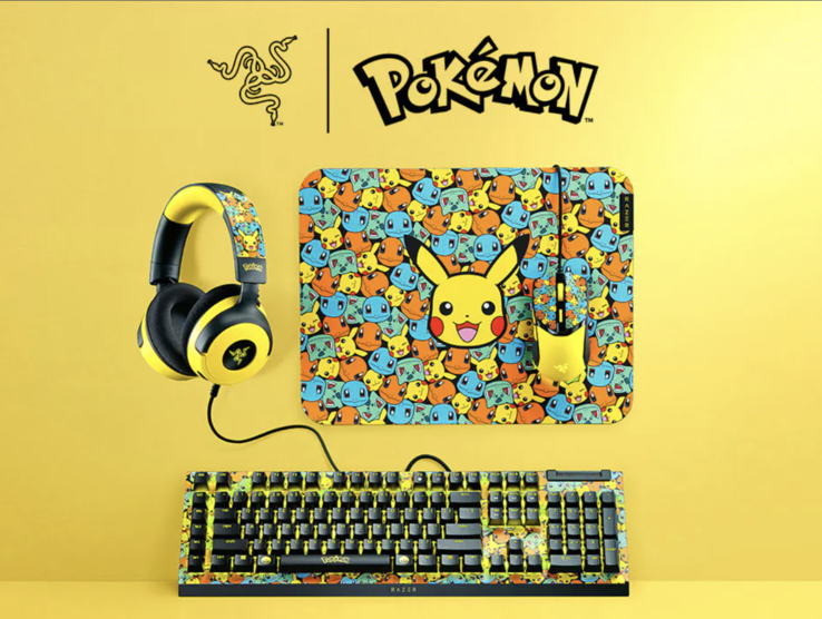 Pokémon-utgåva av den välkända spelutrustningen: Razer BlackWidow V4 X, Razer Kraken V4 X, Razer Cobra och Razer Gigantus V2 (Bildkälla: Razer)