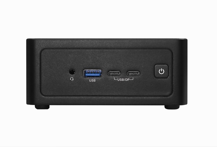 Mini-PC:n har ett minimalistiskt, svart chassi.