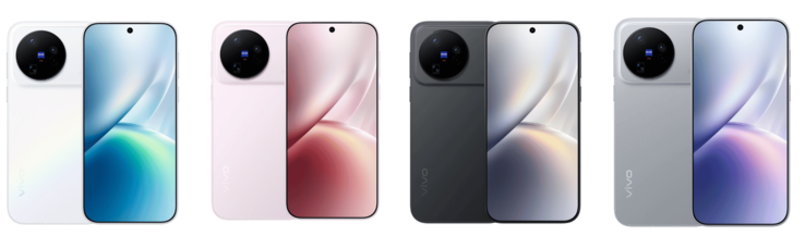 Alla färgalternativ för Vivo X500.