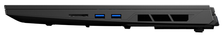 Höger sida: minneskortläsare, 2x USB 3.2 Gen 2 (USB-A)