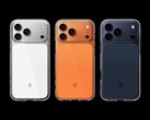 Spigen Ultra Hybrid T Clear finns i färgerna Glossy Orange, Clear White och Matte Blue för att matcha färgerna på iPhone 17 Pro (Max). (Bildkälla: Spigen)