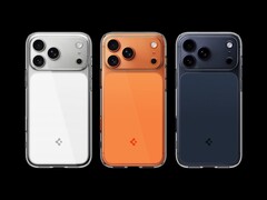 Spigen Ultra Hybrid T Clear finns i färgerna Glossy Orange, Clear White och Matte Blue för att matcha färgerna på iPhone 17 Pro (Max). (Bildkälla: Spigen)