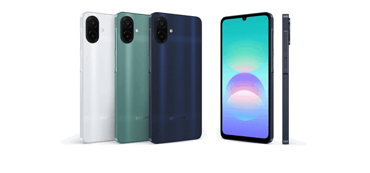 Samsung Galaxy A08 i olika färger