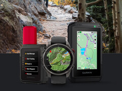 InReach Mini 3 bredvid en Fenix 8 Pro och eTrex Touch. (Bildkälla: via u/LargeIntestine)