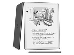 En större skärm, tunnare design, snabbare processor och mer minne är några av funktionerna i den nya Kindle Scribe. (Bildkälla: Amazon)