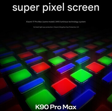 Visning av Redmi K90 Pro Max (Bildkälla: Xiaomi - maskinöversatt)