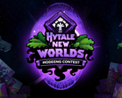 En banner som tillkännager Hytales New Worlds modding-tävling