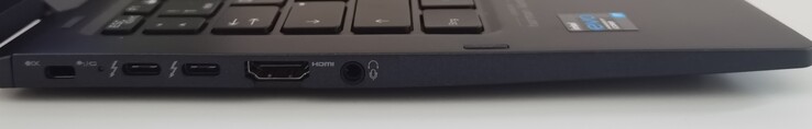 Just det: 2 Thunderbolt 4 (USB-C), HDMI, 3,5 mm jackport