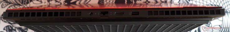 Baksida: nätverksanslutning, RJ45 LAN, HDMI 2.1, USB-A 3.0