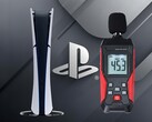 PS5 Slim Digital visas under ett ljudtest (Bildkälla: Sony PlayStation, Landtek med redigeringar)