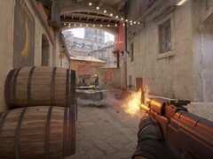 En AK-47 avfyras i Counter Strike 2.