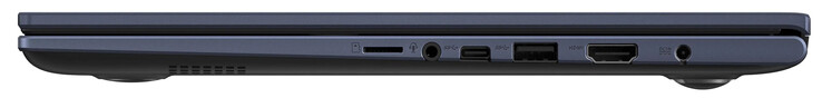 Höger sida: USB 3.2 Gen 1 (USB-C), USB 3.2 Gen 1 (USB-A), HDMI, strömkontakt