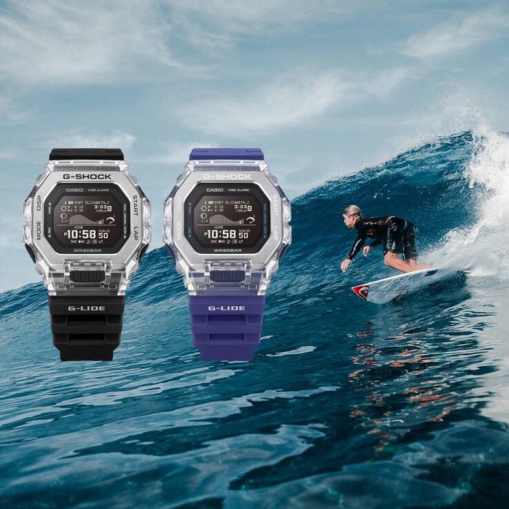 Klockorna Casio G-Lide GBX-100S-1A och GBX-100S-2A. (Bildkälla: Casio)