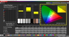 CalMAN ColorChecker (Profil: sRGB, Målfärgrymd: sRGB)