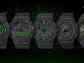 Casios G-Shock Black &amp; Electro Green-klockor
