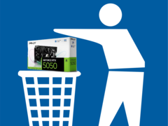 Nvidia GeForce RTX 5050 är en av de värsta GPU-släppen 2025. (Bildkälla: PNY, Pixabay, redigerad)