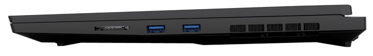 Höger sida: Minneskortsläsare (SD), 2x USB 3.2 Gen 1 (USB-A)