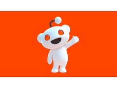 En reklambild för Reddits maskot Snoo avbildad mot en vanlig röd bakgrund. (Bildkälla: Reddit)