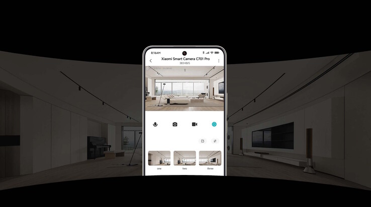 Xiaomi C701 Pro kan täcka större utrymmen eftersom dess två sensorer har panorerings- och lutningsfunktion