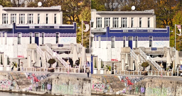 200-megapixel beskärning: Oppo till vänster, Vivo till höger.