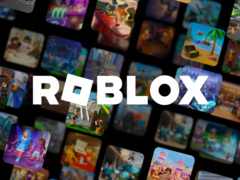 Reklamkonstverk med Roblox-logotypen på displayen (bildkälla: Roblox)