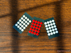 De tre uppsättningarna av inkluderade punktskridskor