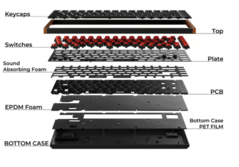 Material i innerfodralet till Keychron K3