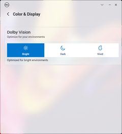 Dolby Vision-alternativ för inställning av färgmättnad