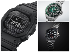 På bilden - Casio GW-5000HS-1 (till vänster), Seiko Prospex SRPL53K1 (uppe till höger) och Citizen Promaster Mechanical GMT (nere till höger). (Bildkälla: Casio, Seiko, Citizen)